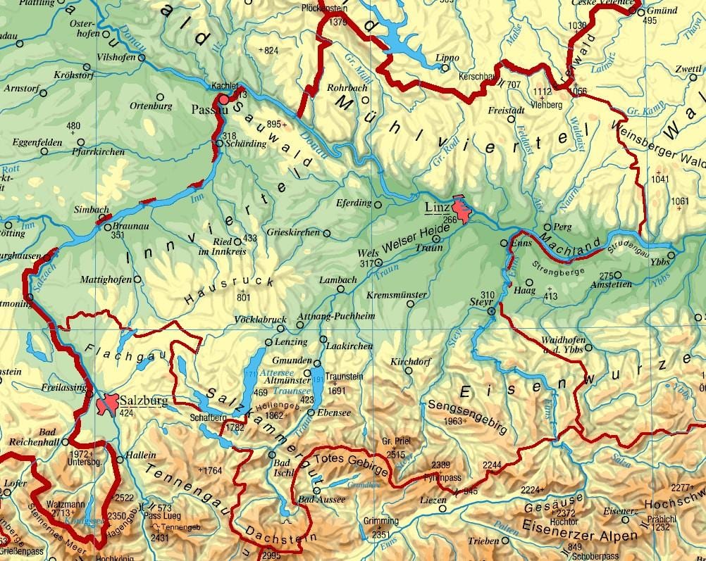 kaart ülem-austria