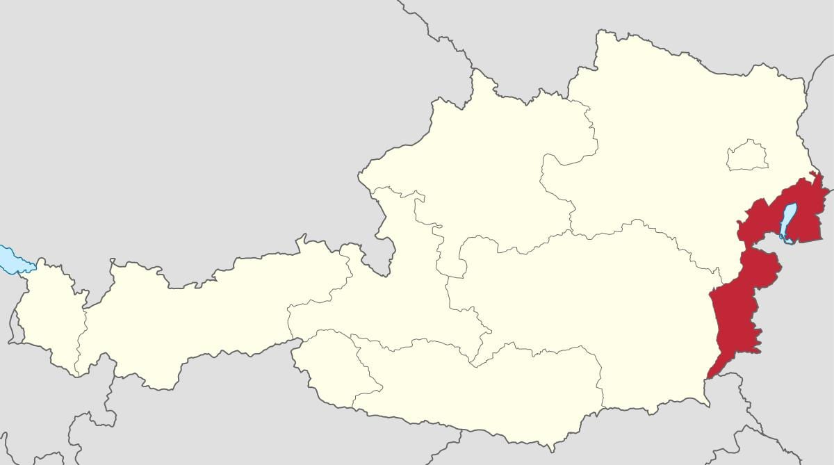 kaart austria, burgenland