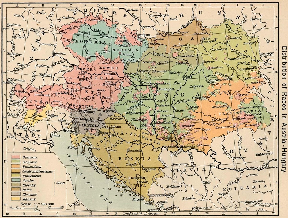 austria ungari kaart 1900