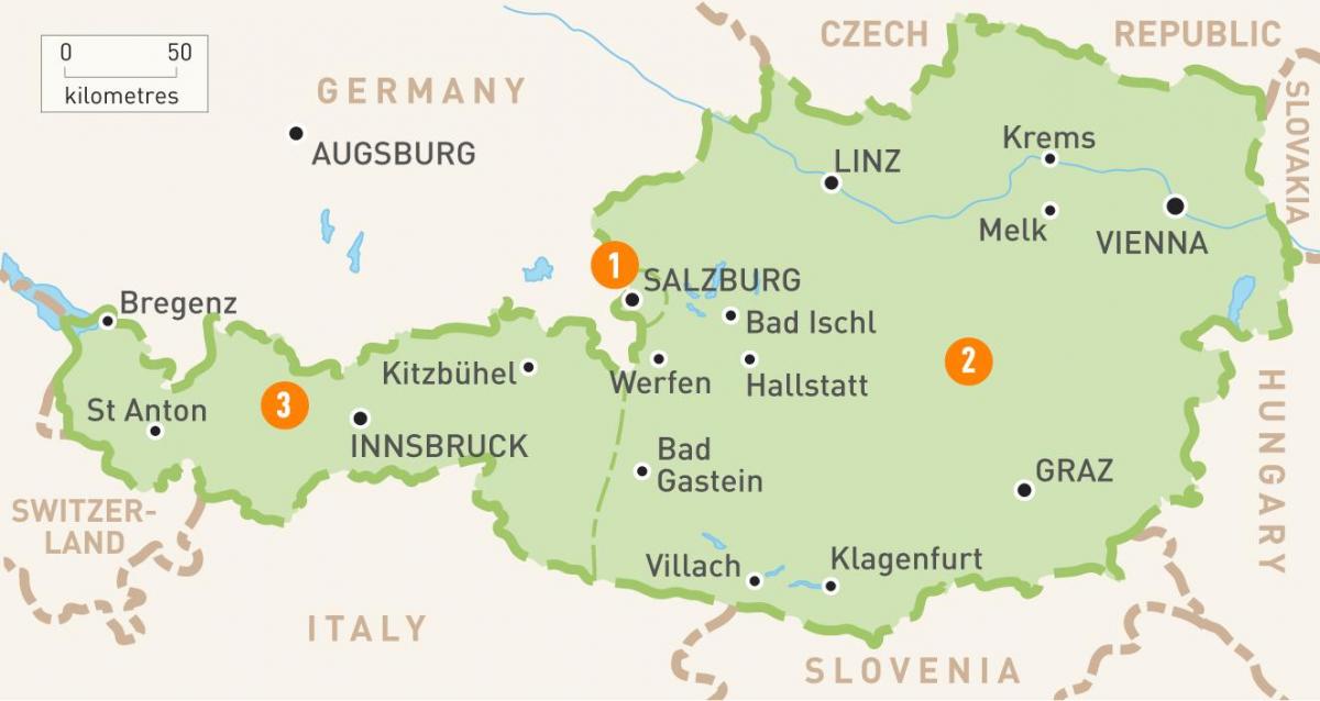 kaart austria