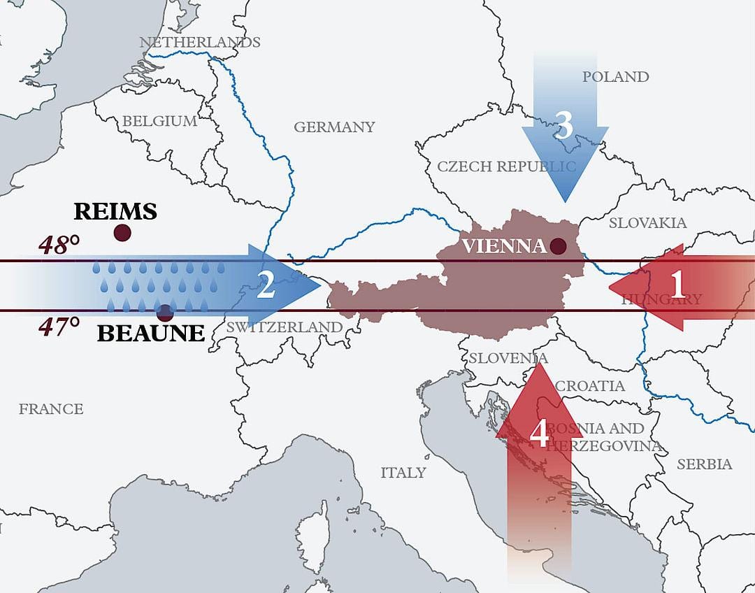 kaart austria kliima