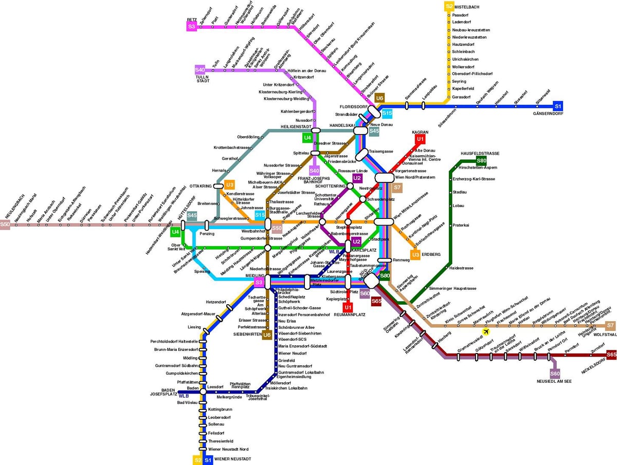 austria metroo kaart