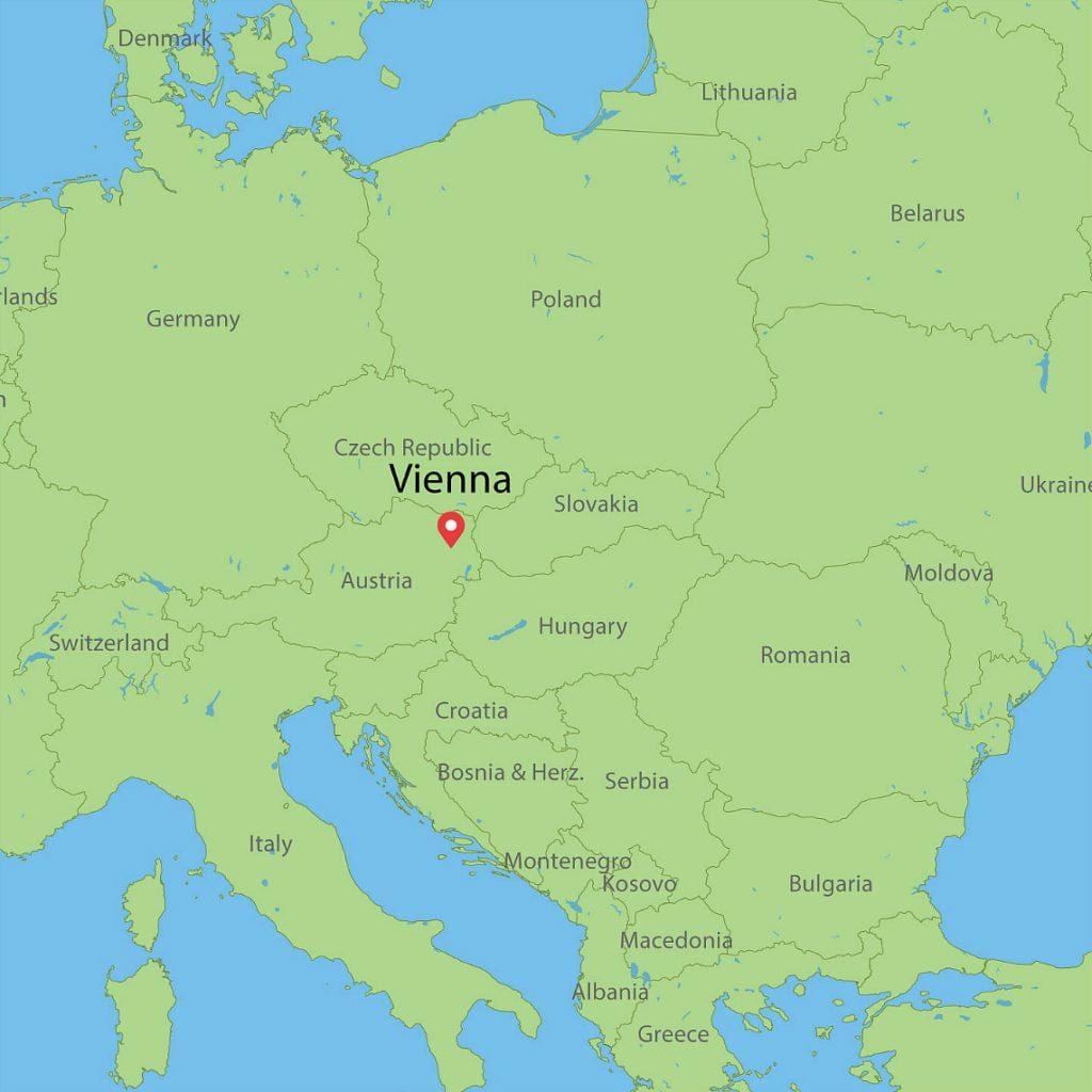 kaart viini austria ja seda ümbritseva ala