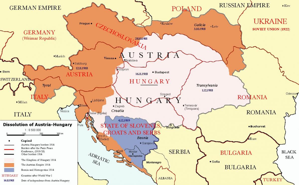 austria ungari kaart 1900