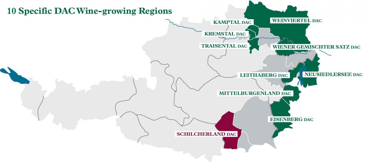 austria veini piirkonnad kaardil