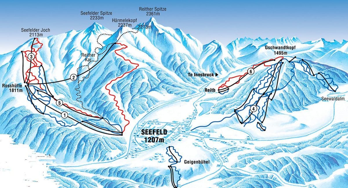 kaart seefeld austria