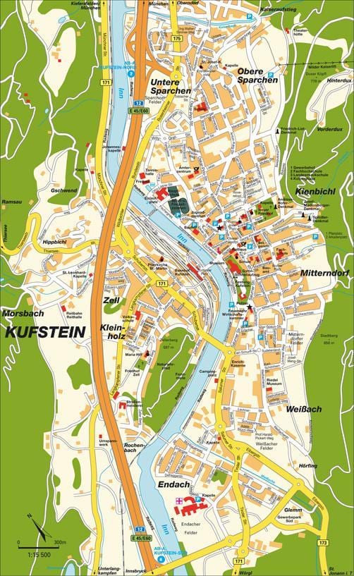 kaart kufstein, austria