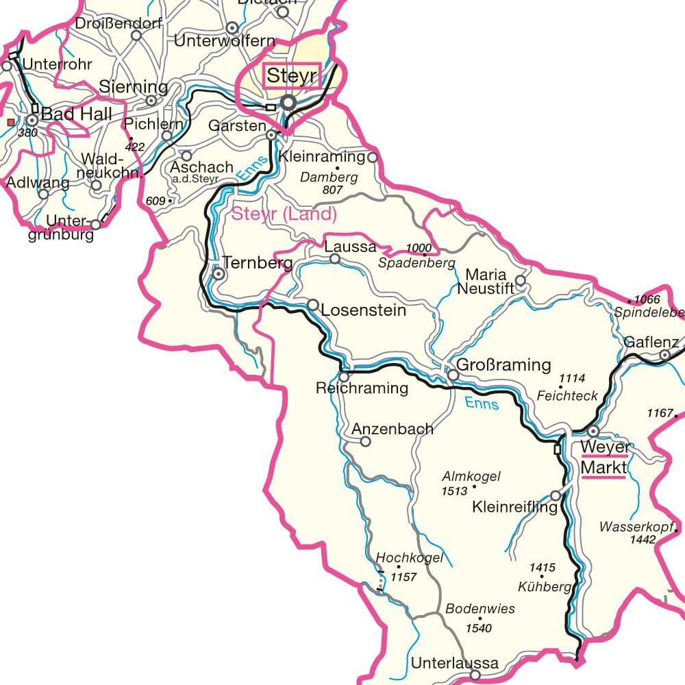 kaart steyr austria 