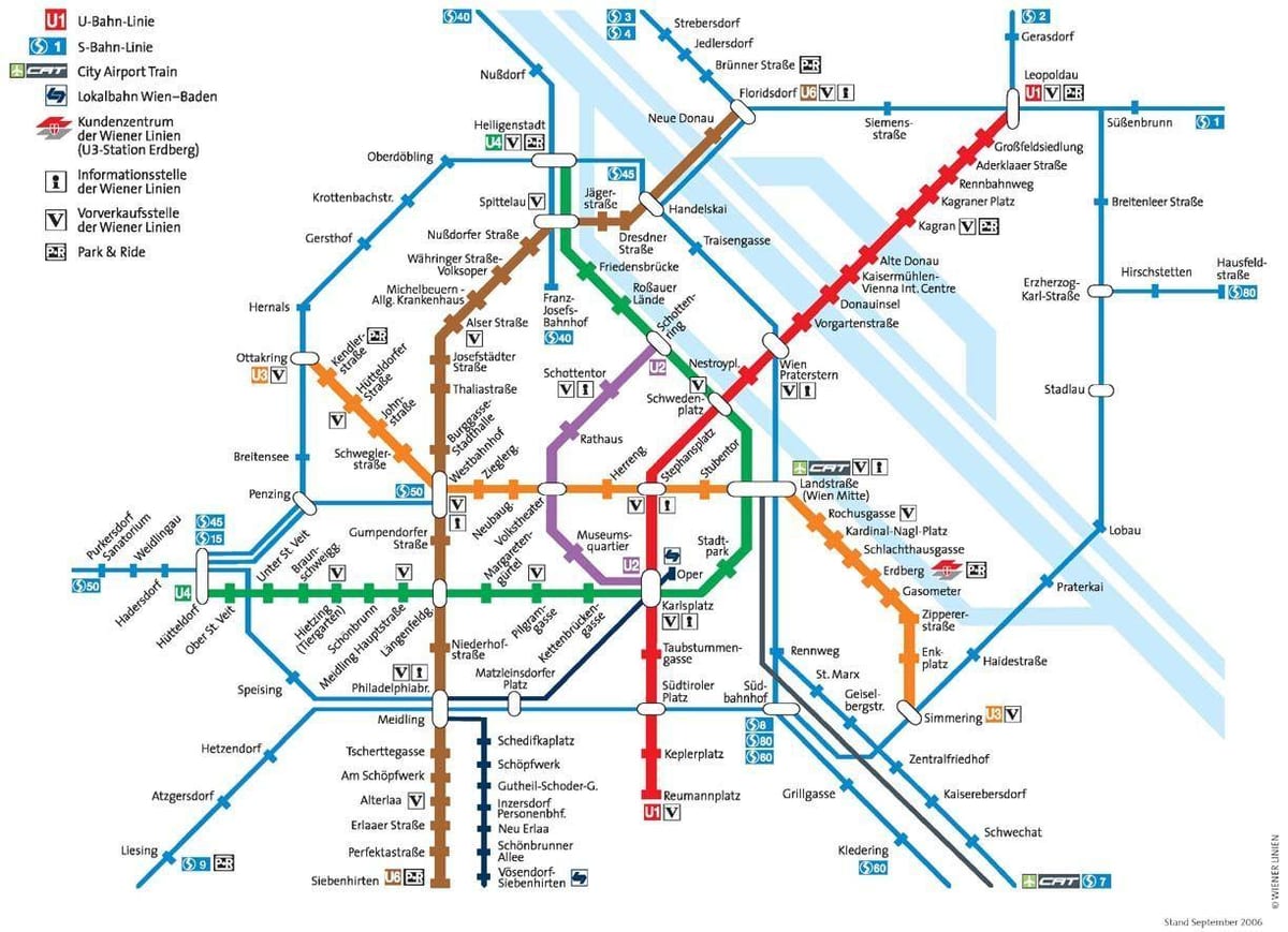 viini austria metroo kaart