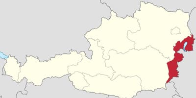 Kaart austria, burgenland