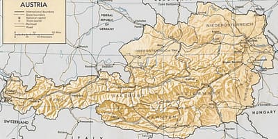 Austria geograafiline kaart