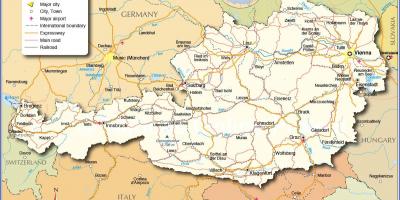 Kaart austria linnade ja alevite