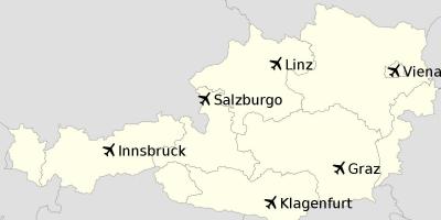 Lennujaamade austria kaart