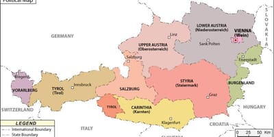 Kaart austria poliitilise 