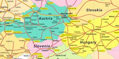 Austria raudtee kaart