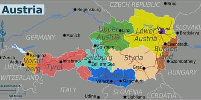 Kaart austria ühendriigid