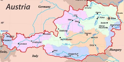 Kaart eisenstadt, austria