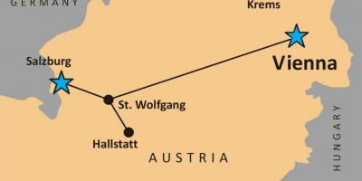 Kaart hallstatt austria 