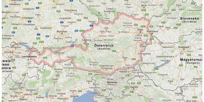 Kaart austria ja naaberriigid