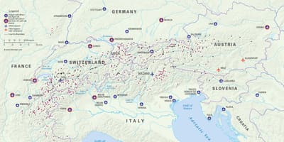 Kaart austria suusakuurortides lennujaamad